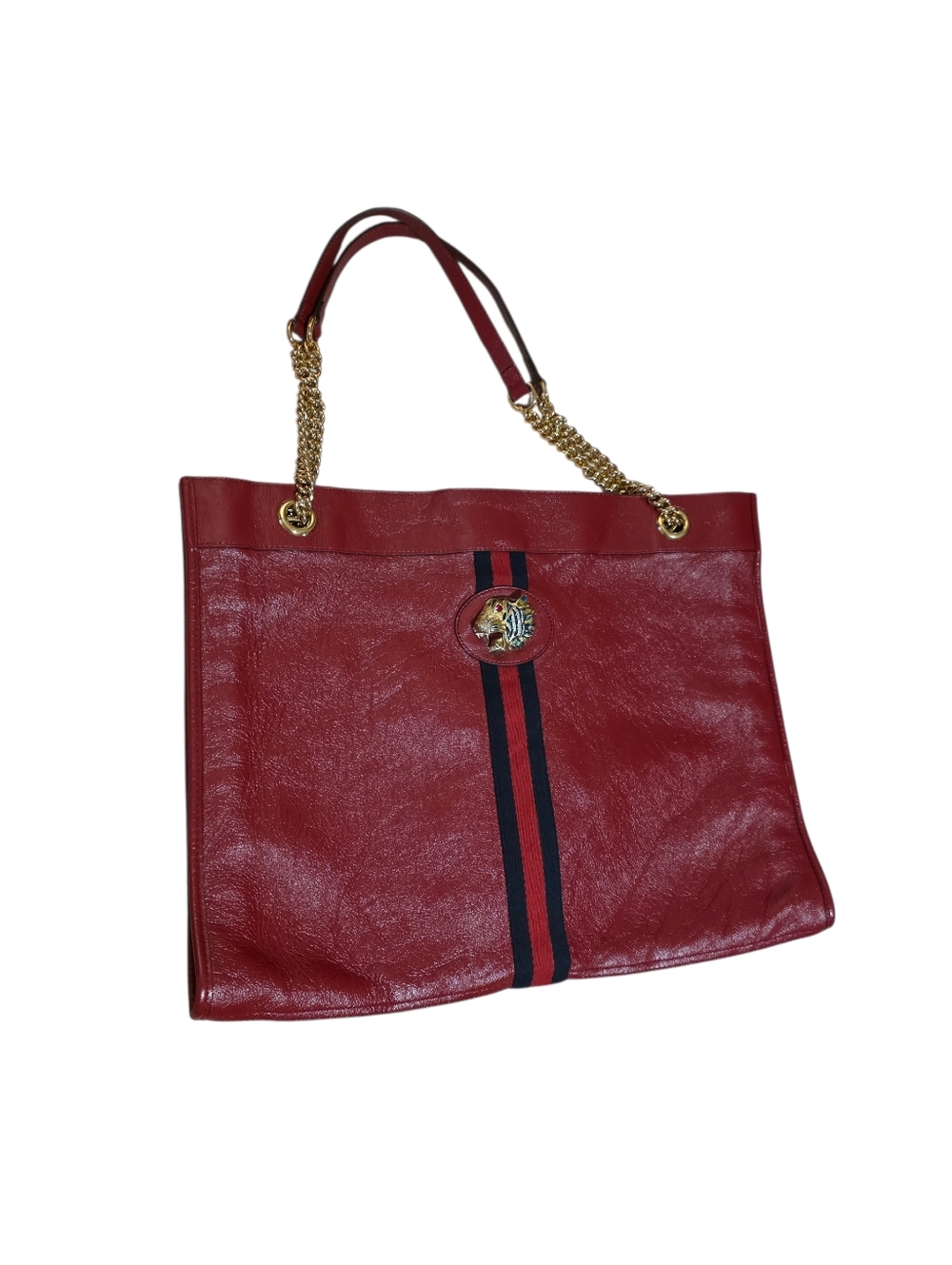 Gucci Large Rajah Chain Tote Leather